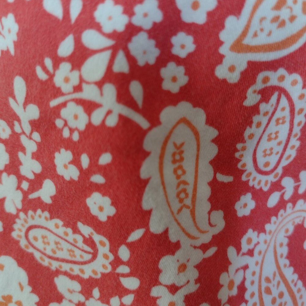 Liz Claiborne Audra Orange/White Paisley Cropped Pants Size 8 - Picture 5 of 5